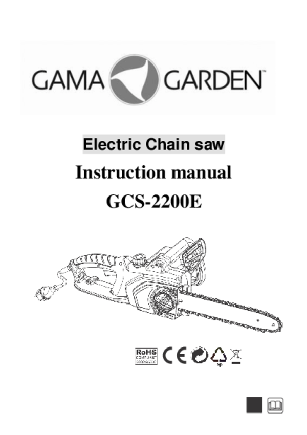 GCS 2200E Electric chainsaw Instruction manual