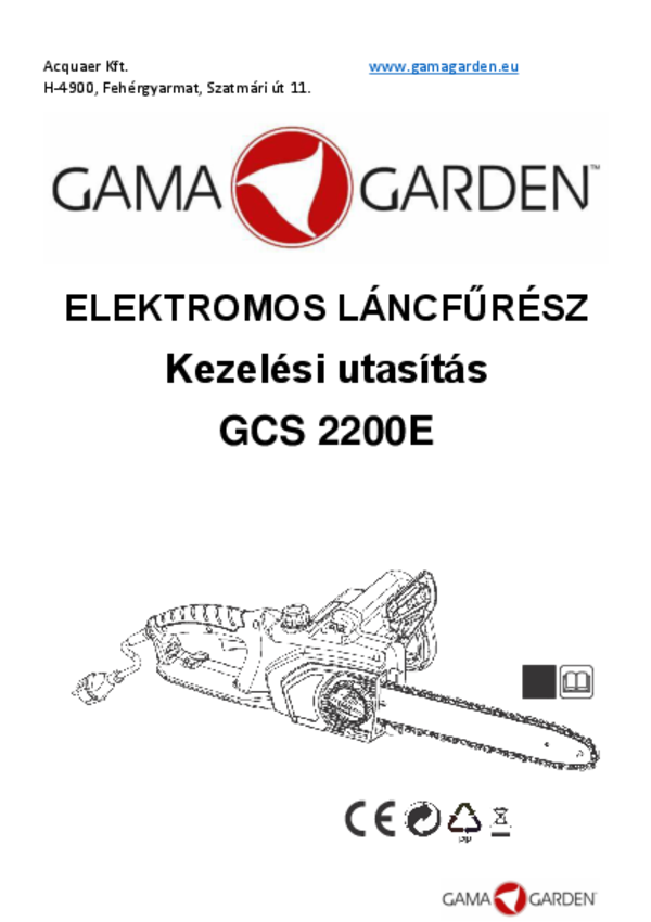 GCS 2200E Elektromos láncfűrész Kezelési útmutató